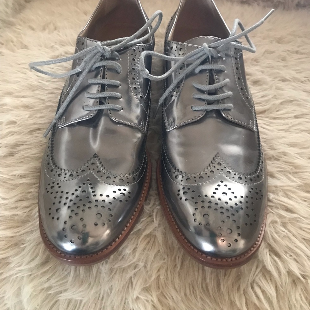 Silver Brogue Dress Shoes